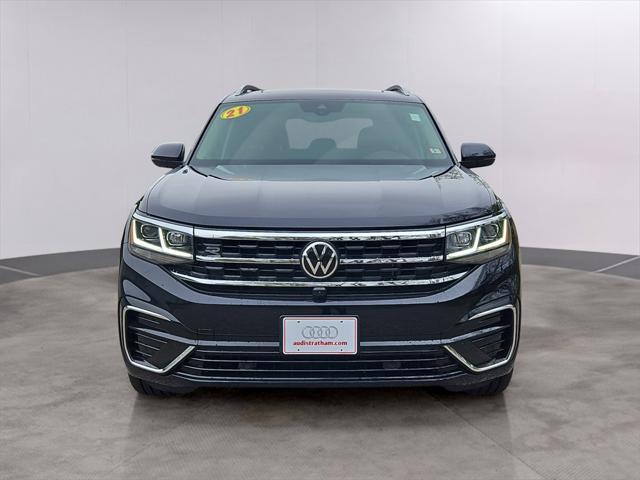 Used 2021 Volkswagen Atlas SEL Premium R-Line with VIN 1V2FR2CA5MC560745 for sale in Stratham, NH