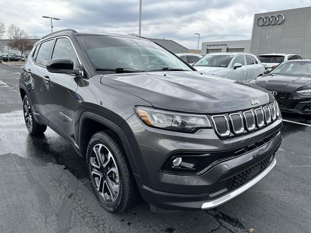 Used 2022 Jeep Compass Limited with VIN 3C4NJDCB5NT181324 for sale in Plains Township, PA